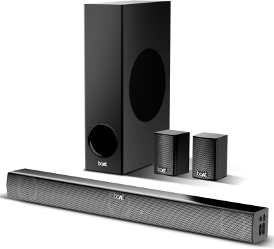boAt Aavante Bar 2400 Pro/2450 Pro w/ EQ Modes, Bass&Treble Controls 220 W Bluetooth Soundbar (Premium Black, 5.1 Channel)